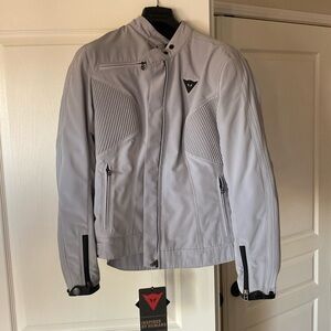 Women's Light Gray Motorcycle Jacket